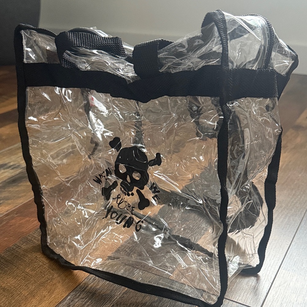 Festival Clear Tote Bag with Black Trim - Picture 2 of 3